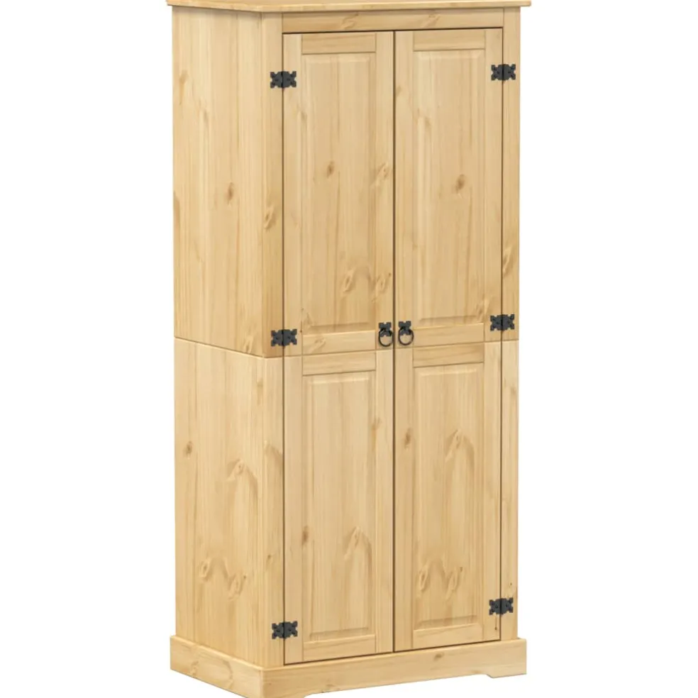 vidaXL Kledingkast Corona 76x50x170 cm massief grenenhout