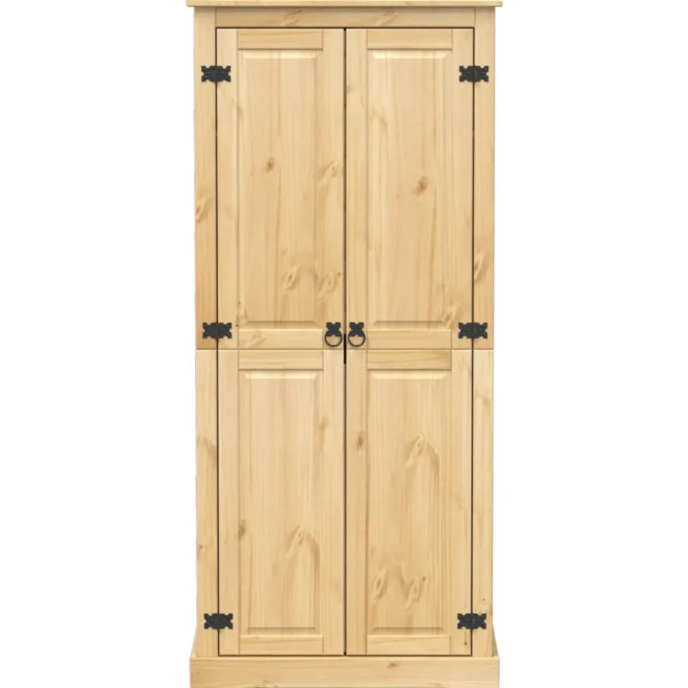 vidaXL Kledingkast Corona 76x50x170 cm massief grenenhout