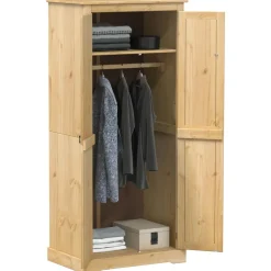 vidaXL Kledingkast Corona 76x50x170 cm massief grenenhout