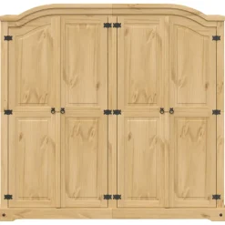 vidaXL Kledingkast Corona 194x52x186 cm massief grenenhout