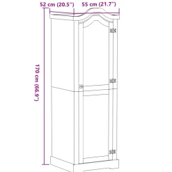vidaXL Kledingkast Corona 55x52x170 cm massief grenenhout