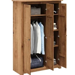 vidaXL Kledingkast 3 deuren Panama Range 118x50x171,5 cm grenenhout