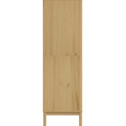 vidaXL Kledingkast FLORO 77x53x171 cm massief grenenhout wasbruin