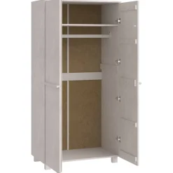 vidaXL Kledingkast HAMAR 89x50x180 cm massief grenenhout wit