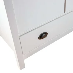 vidaXL Kledingkast Hill 2 deuren 89x50x170 cm massief grenenhout wit