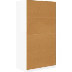 vidaXL Kledingkast Hoogglans Wit 79,5 x 49 x 156 cm Geconstrueerd hout