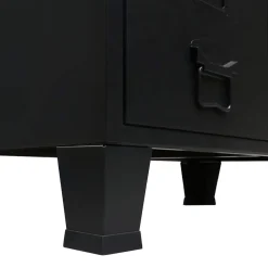 vidaXL Kledingkast industriële stijl 67x35x107 cm metaal zwart