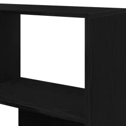 vidaXL Kledingkast 6-laags 85 x 85 x 140 cm Bewerkt hout Zwart Eiken