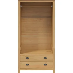 vidaXL Kledingkast met lade HILL Honingbruin 84 x 50 x 170 cm