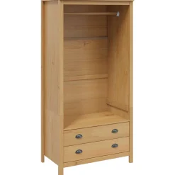 vidaXL Kledingkast met lade HILL Honingbruin 84 x 50 x 170 cm