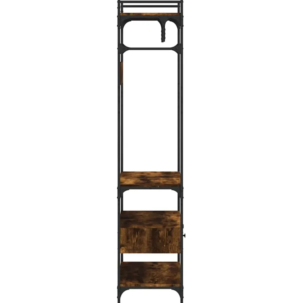 vidaXL Kledingkast met lades 89x39x184,5 cm bewerkt hout gerookt eiken