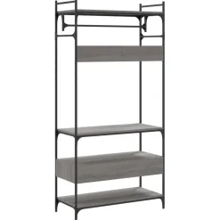 vidaXL Kledingkast met lades 89x39x184,5 cm bewerkt hout grijs sonoma