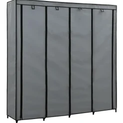 vidaXL Kledingkast met 4 vakken 175x45x170 cm grijs