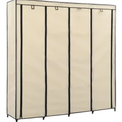 vidaXL Kledingkast met 4 vakken 175x45x170 cm crème