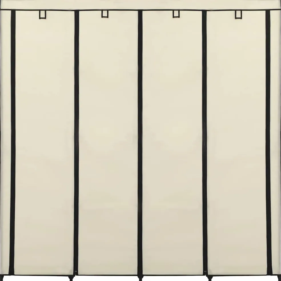vidaXL Kledingkast met 4 vakken 175x45x170 cm crème