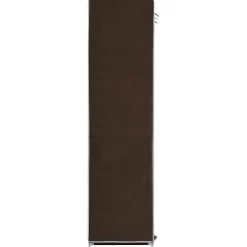vidaXL Kledingkast met vakken en stangen 150x45x175 cm stof bruin