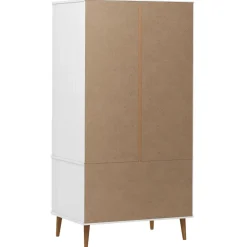 vidaXL Kledingkast MOLDE 90x55x175 cm massief grenenhout wit