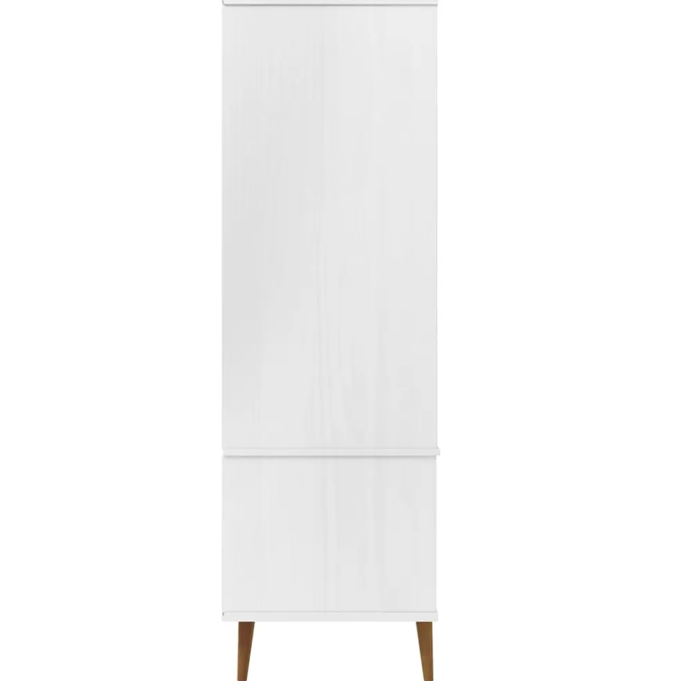 vidaXL Kledingkast MOLDE 90x55x175 cm massief grenenhout wit