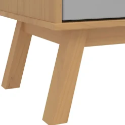 vidaXL Kledingkast OLDEN 76,5x53x172 cm grenenhout grijs en bruin