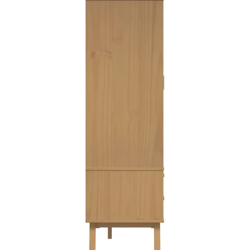 vidaXL Kledingkast OLDEN 76,5x53x172 cm grenenhout grijs en bruin
