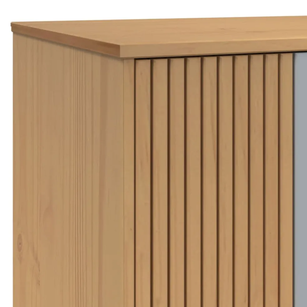 vidaXL Kledingkast OLDEN 76,5x53x172 cm grenenhout grijs en bruin