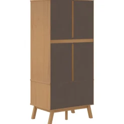vidaXL Kledingkast OLDEN 76,5x53x172 cm massief grenenhout bruin