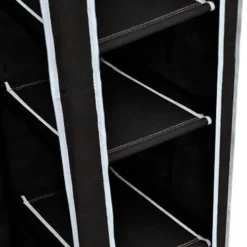 vidaXL Kledingkast opvouwbaar 110x45x175 cm zwart