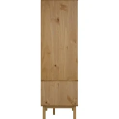 vidaXL Kledingkast OTTA 76,5x53x172 cm grenenhout bruin en grijs