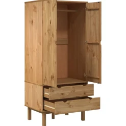 vidaXL Kledingkast OTTA 76,5x53x172 cm massief grenenhout
