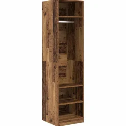 vidaXL Kledingkast Oudhout 50 x 50 x 200 cm Bewerkt hout