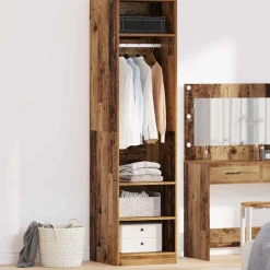 vidaXL Kledingkast Oudhout 50 x 50 x 200 cm Bewerkt hout