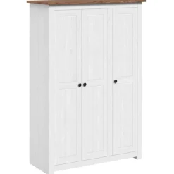vidaXL Kledingkast Panama Range 118x50x171,5 cm grenenhout wit