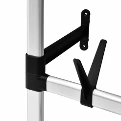 vidaXL Kledingkastsysteem met stangen en schap telescopisch aluminium