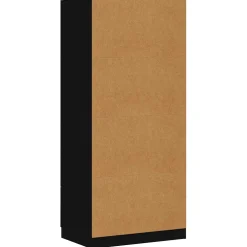vidaXL Kledingkast 80x52x180 cm bewerkt hout zwart