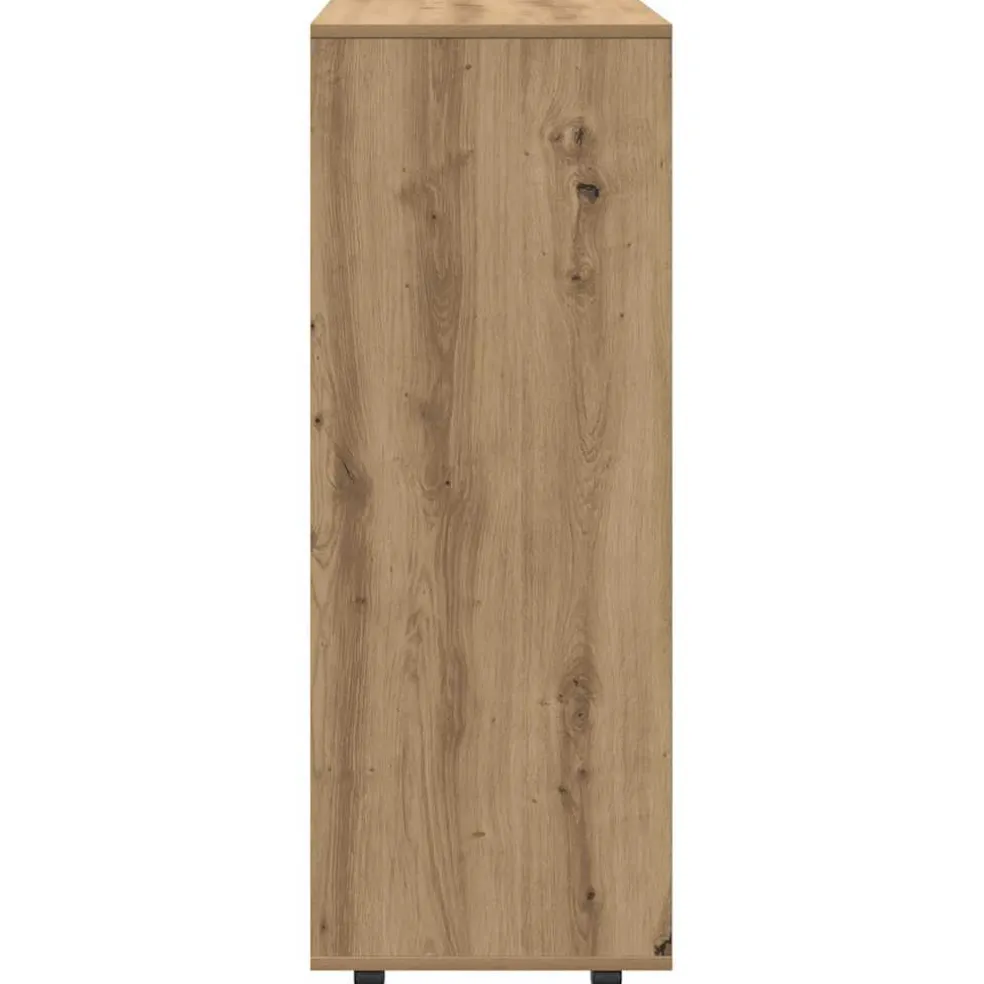 vidaXL Kledingkast 80x40x110 cm bewerkt hout artisanaal eikenkleur