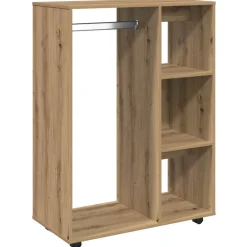vidaXL Kledingkast 80x40x110 cm bewerkt hout artisanaal eikenkleur