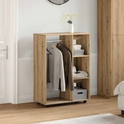 vidaXL Kledingkast 80x40x110 cm bewerkt hout artisanaal eikenkleur