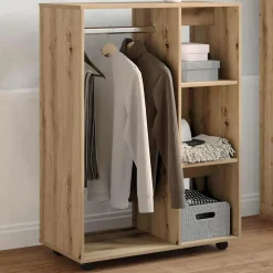 vidaXL Kledingkast 80x40x110 cm bewerkt hout artisanaal eikenkleur