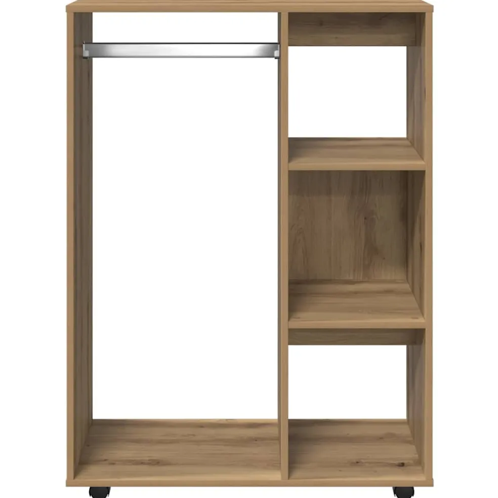 vidaXL Kledingkast 80x40x110 cm bewerkt hout artisanaal eikenkleur