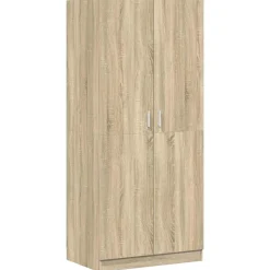 vidaXL Kledingkast 80x52x180 cm bewerkt hout sonoma eikenkleurig