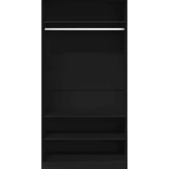 vidaXL Kledingkast 100x50x200 cm bewerkt hout zwart