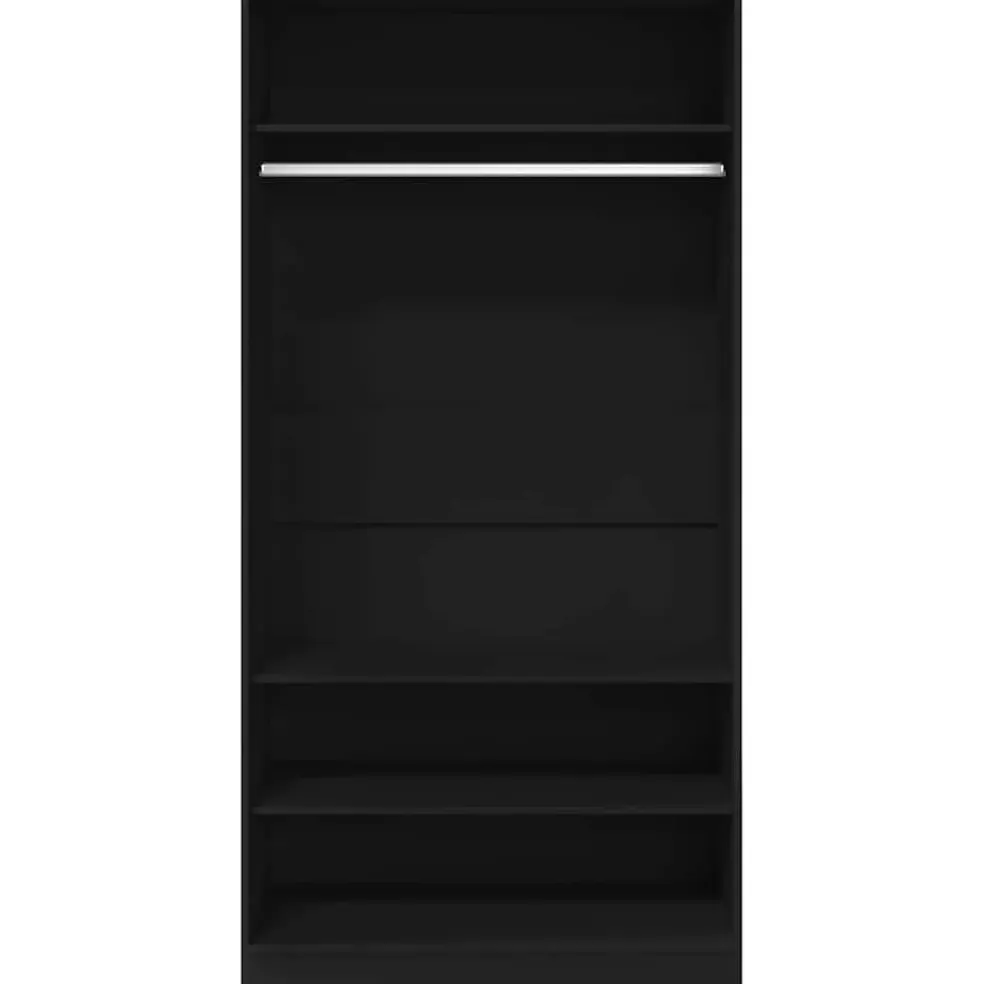 vidaXL Kledingkast 100x50x200 cm bewerkt hout zwart