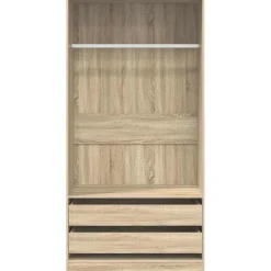 vidaXL Kledingkast 30x50x200 cm bewerkt hout grijs sonoma eikenkleur