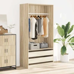 vidaXL Kledingkast 30x50x200 cm bewerkt hout grijs sonoma eikenkleur