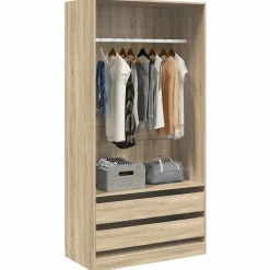 vidaXL Kledingkast 30x50x200 cm bewerkt hout grijs sonoma eikenkleur