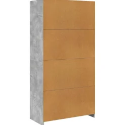 vidaXL Kledingkast 100x50x200 cm bewerkt hout betongrijs