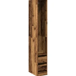 vidaXL Kledingkast 30x50x200 cm bewerkt hout artisanaal eikenkleur