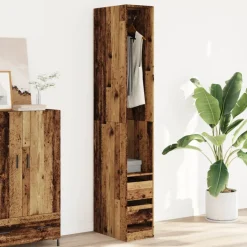 vidaXL Kledingkast 30x50x200 cm bewerkt hout oud hout