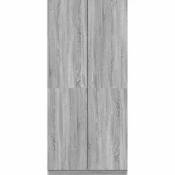 vidaXL Kledingkast 90x52x200 cm bewerkt hout grijs sonoma eikenkleurig