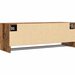 vidaXL Kledingkast 100x32,5x35 cm bewerkt hout oud houtkleurig